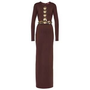 STAUD Delphine Dress - 0 - Dark Chocolate